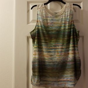 NWT Water color lined sheer tank